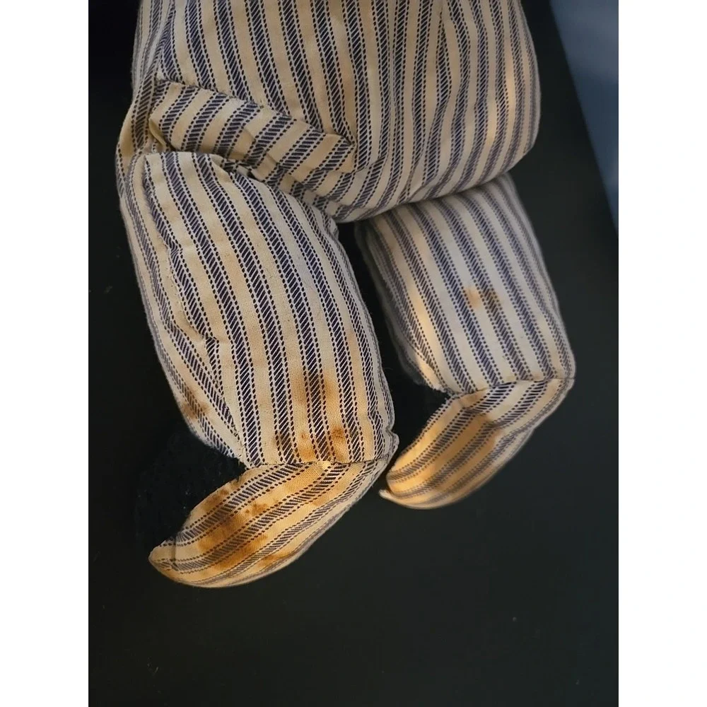 Gund Vtg Chimpanzee Rubber‎ Face Plush  Blue Overalls Monkey Train Conductor